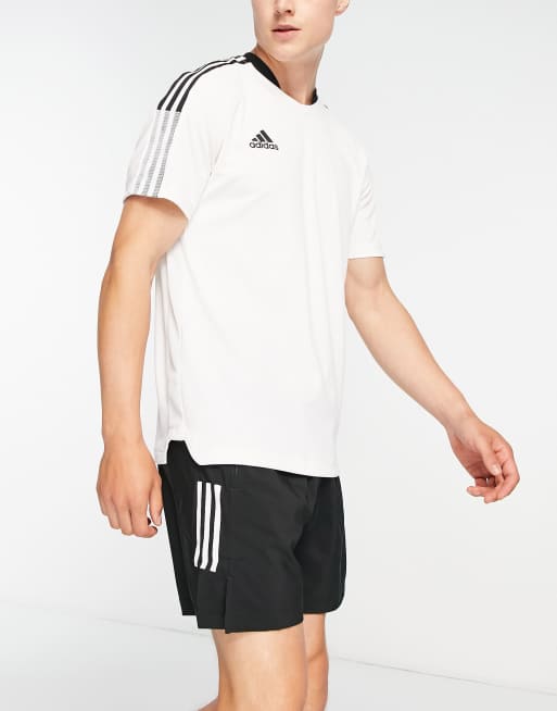 adidas Soccer Tiro 21 T-shirt in white 