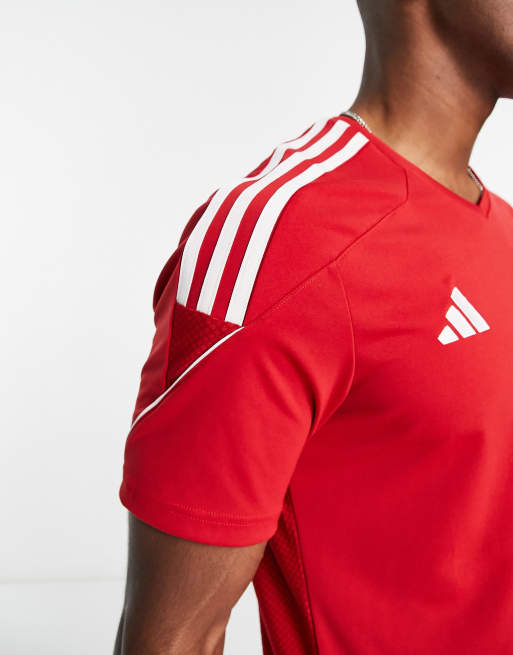 jefe santo Cuando adidas Soccer Tiro 23 T-shirt in red | ASOS