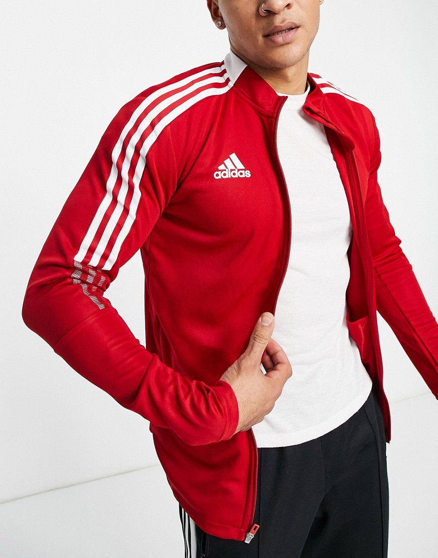 Adidas Soccer Tiro jacket with three stripe in red