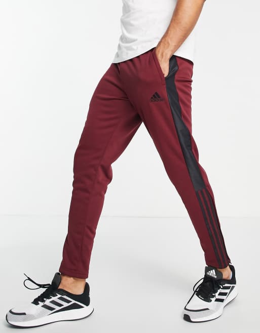 Adidas originals joggers with best sale logo embroidery in burgundy