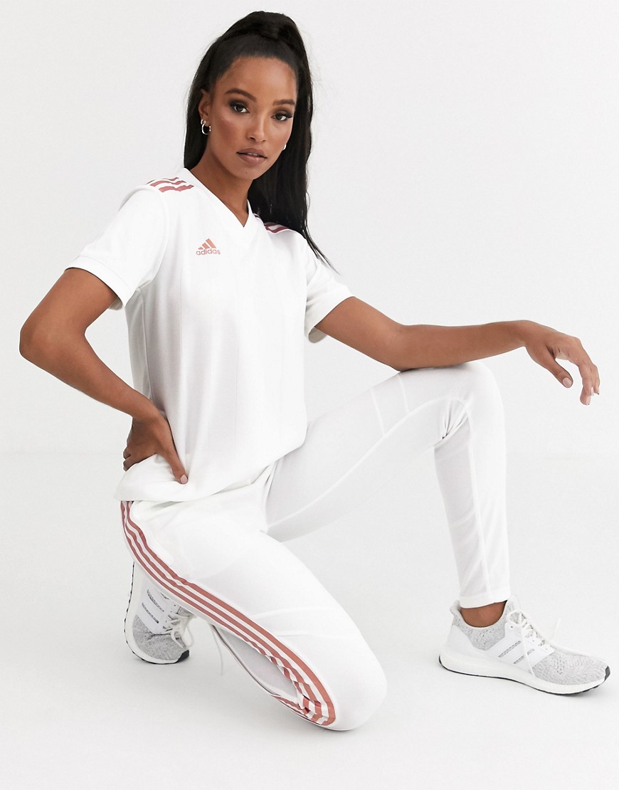 Adidas Soccer tiro training pants in white