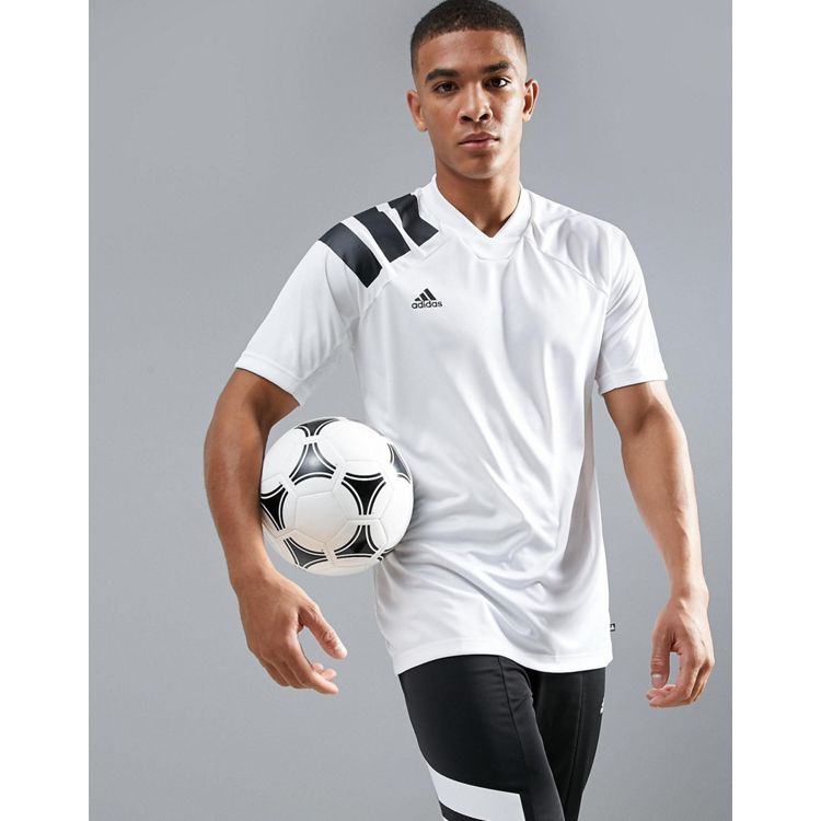 Adidas Soccer Training t-shirt with 90s print in white cd1092