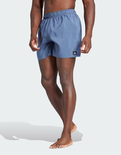 adidas Solid CLX Pantaloncini da bagno blu taglio corto ASOS