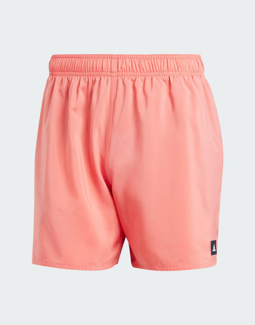 adidas Solid CLX Pantaloncini da bagno rossi taglio corto ASOS