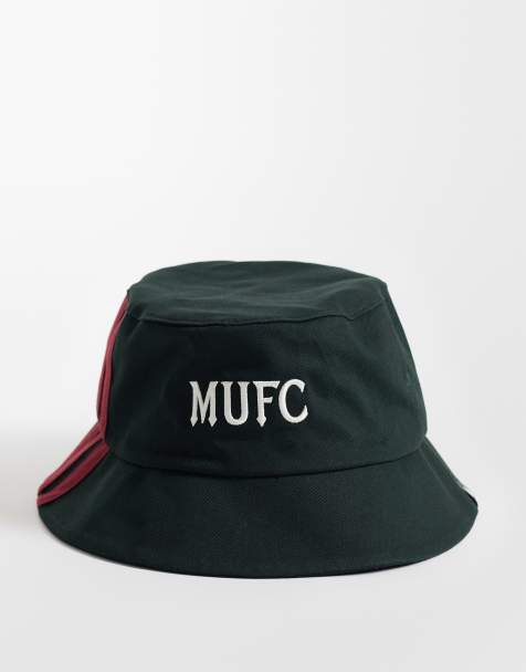 adidas - sombrero de pescador de fútbol Manchester United 26/27 en verde y rojo - view 1