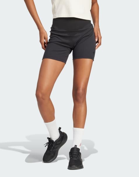 adidas - Sorte ribstrikkede loungeshorts med høj talje - view 1