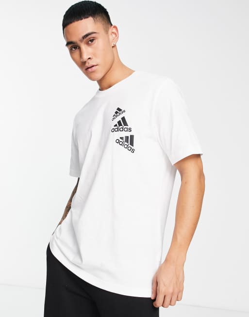 adidas Sportkleding Brand Love T shirt in wit ASOS