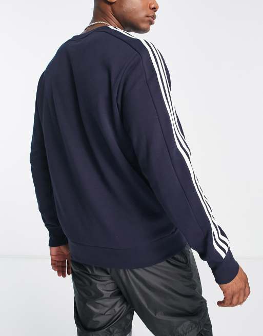 adidas - Sportkleding - Essentials - Sweatshirt met 3-Stripes in marineblauw, 2 van 4