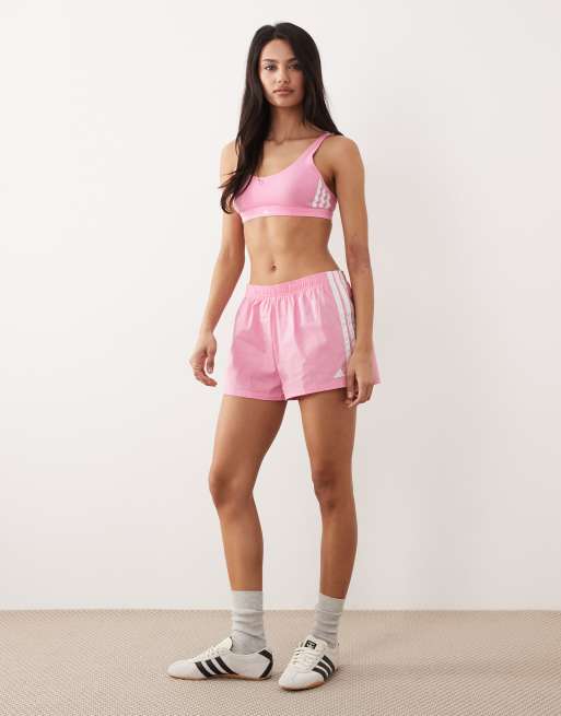 adidas Sports - Active Essentials - Brassière de sport à encolure dégagée et  bandes - Rose, 3 de 4