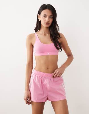 Adidas Sports active essentials stripes scoop bralet in pink pink 6790₽
