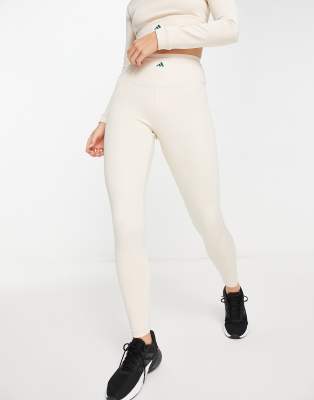 Adidas Originals Adidas Sports Club 7 / 8 Leggings In Cream-white