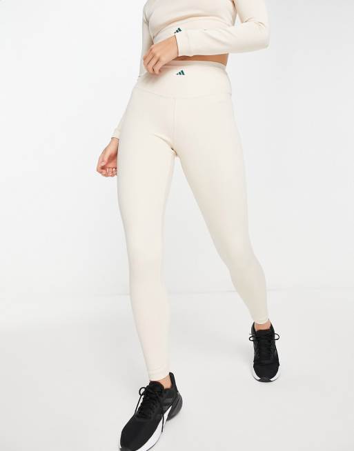 Adidas Training Sculpt Formation Leggings In Beige-Brown