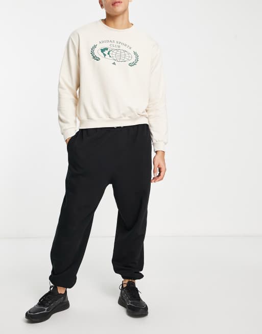 adidas Sports Club oversized sweatshirt in off-white | ASOS