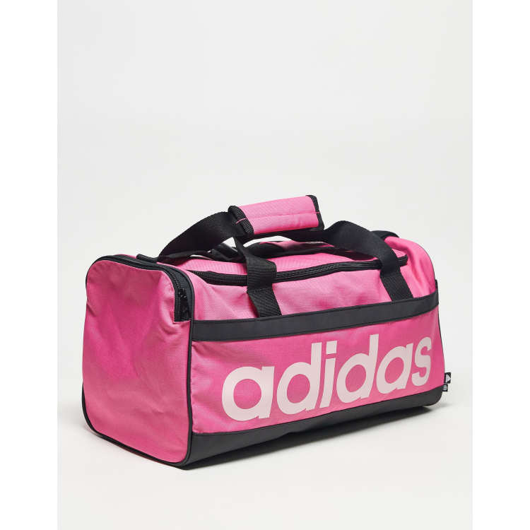 Adidas grey and sales pink duffle bag