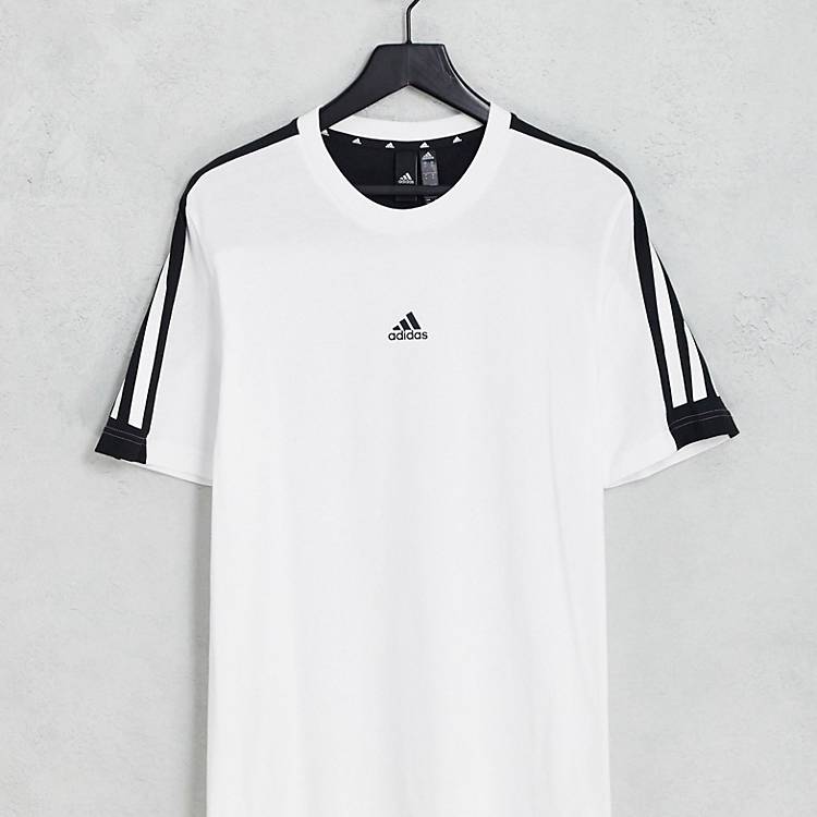 adidas sportstyle future icons 3 stripe t-shirt in white | ASOS