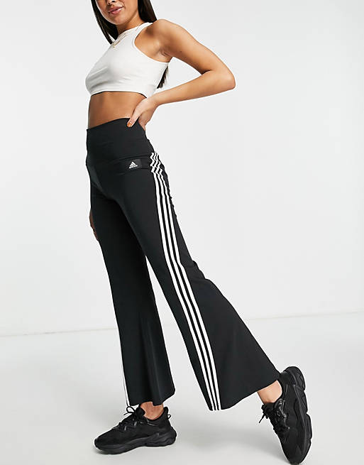  adidas Sportstyle Future Icons flared leggings in black 