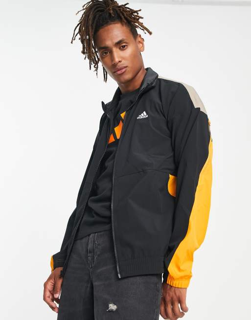 adidas Sportstyle Travel panelled full zip track top in | ASOS