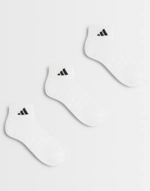 adidas Sportswear 3 pack ankle socks in white