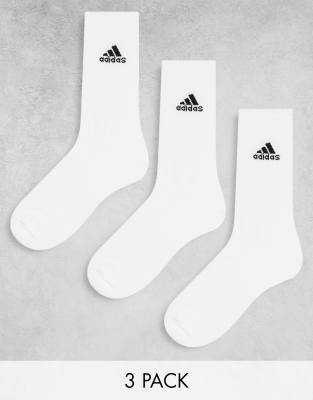 adidas performance adidas Sportswear 3 pack crew socks in white
