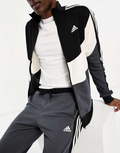 Black and store grey adidas tracksuit