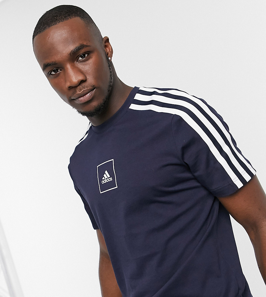 Adidas Performance - Adidas sportswear 3 -stripes t-shirt in navy