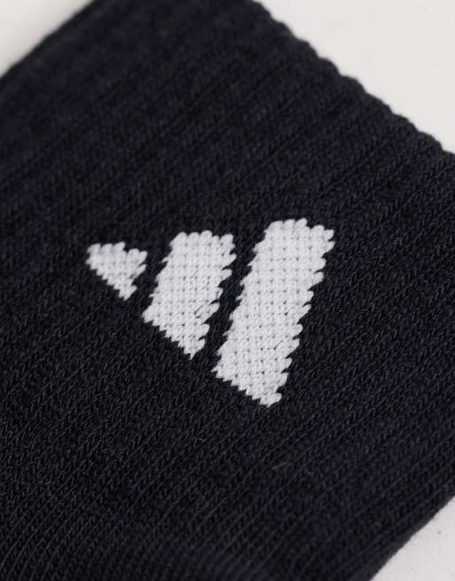 adidas Sportswear – 3er-Pack knöchelhohe Socken in Schwarz, Weiß und Grau, 2 von 3