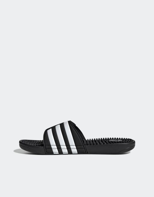 adidas Sportswear Adissage Claquettes Noir et blanc ASOS