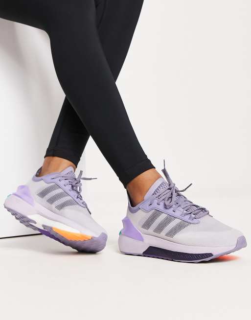 adidas Sportswear Avery sneakers in gray and purple