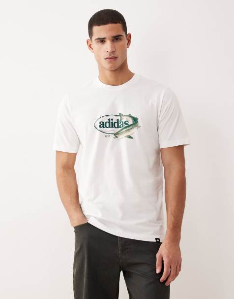adidas Sportswear Fish graphic t-shirt in white