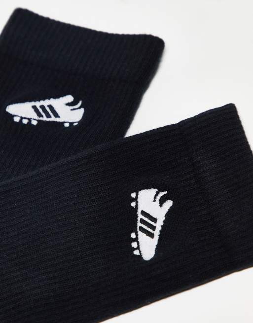 adidas Sportswear Chaussettes motif chaussures Noir ASOS