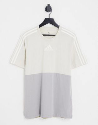 adidas Sportswear Colourblock t-shirt in grey