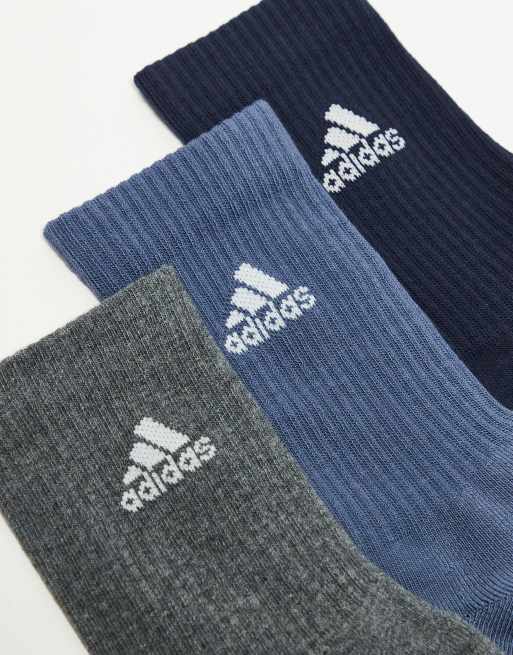 adidas - Sportswear - Confezione da 3 paia di calzini blu navy e grigi, 3 di 3