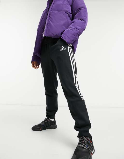 adidas Sportswear - Core - 3-stribede joggingbukser i sort