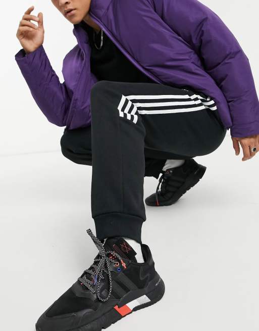 adidas - Sportswear - Core - Joggingbroek met 3-Stripes in zwart, 3 van 4