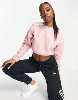 Grey and pink adidas hot sale sweatshirt