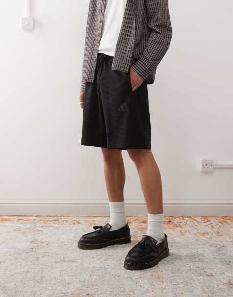 adidas Sportswear waffle shorts in black
