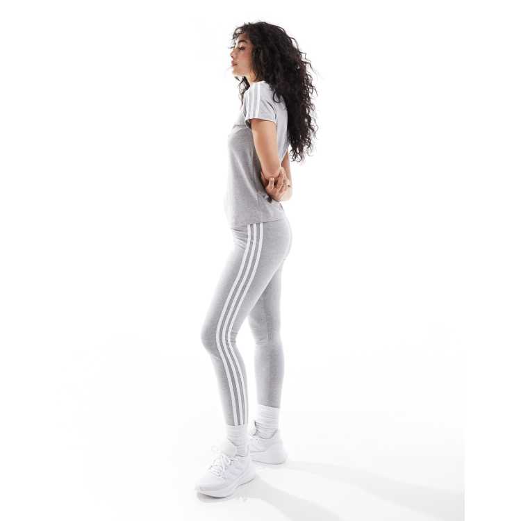 adidas Originals 3-Stripes Embroidery Women's Leggings Grey UK6,8,14,16  CY4761