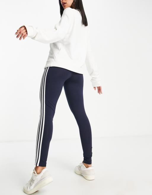 Adidas 3 stripe store navy leggings