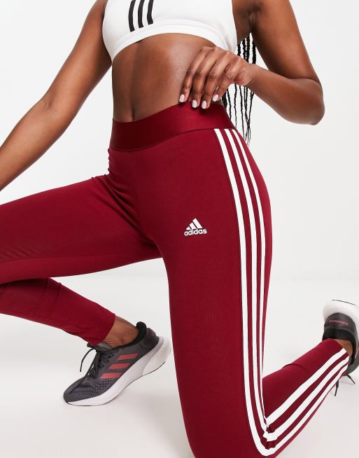 Adidas leggings 2025 red stripe