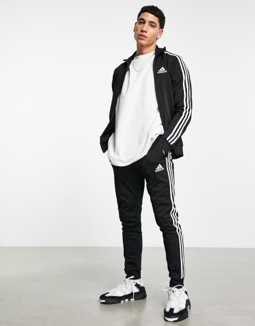 adidas Sportswear Basic 3-Stripes Tricot Tracksuit - Black