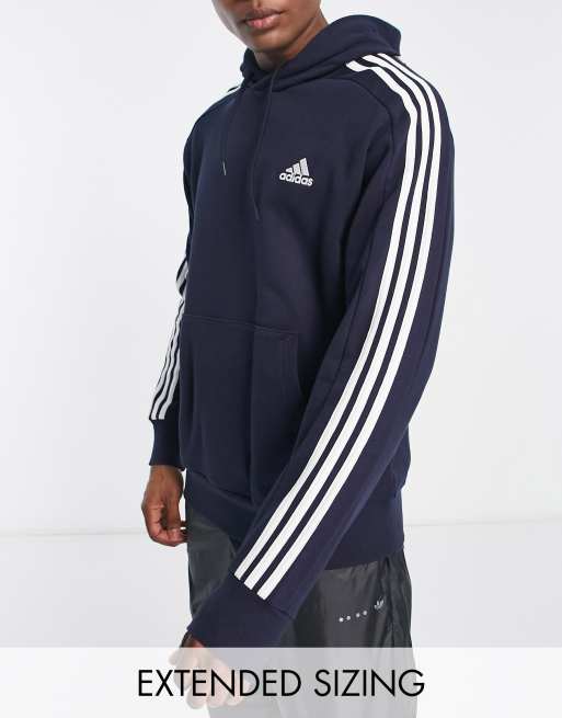 Adidas essentials three stripe sales hoodie