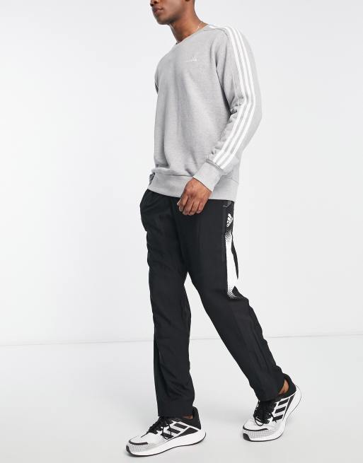 adidas Sportswear essentials 3 stripes sweatshirt in grey