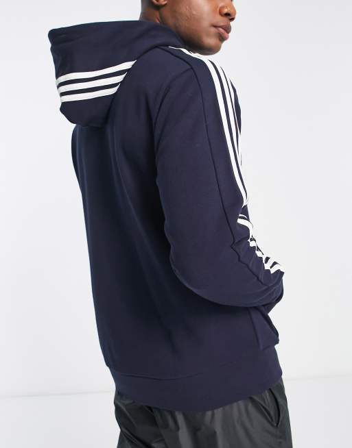 Essentials 3 stripe hoodie deals