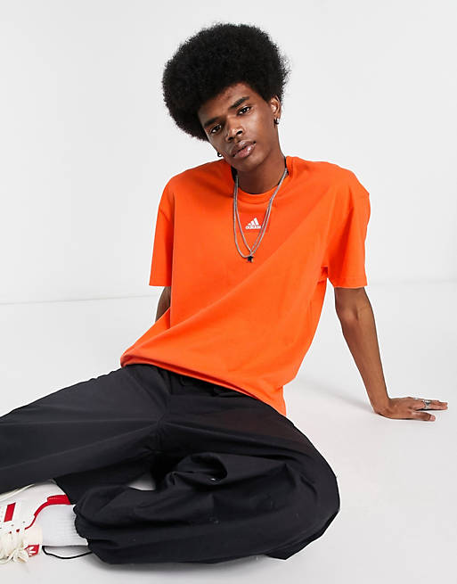 adidas Sportswear Feel Vivid t-shirt in orange 