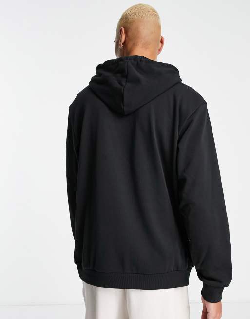 adidas - Sportswear Feels Comfy - Felpa con cappuccio nera con etichetta del logo, 2 di 4