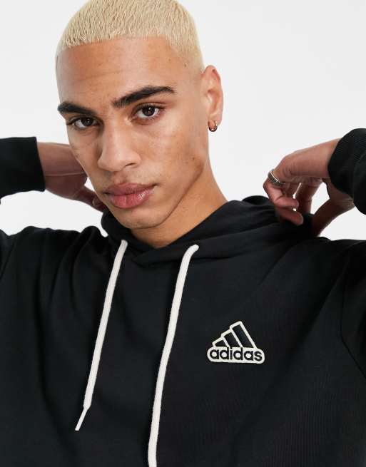 adidas – Sportswear Feels Comfy – Svart huvtröja med logga, 4 av 4
