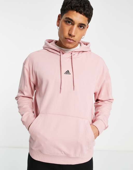 Pink mens adidas store hoodie