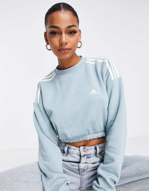 Felpa blu adidas sales