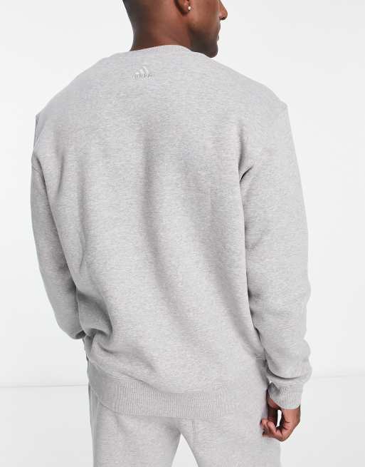 adidas - Sportswear - Felpa grigia con logo lineare, 2 di 4