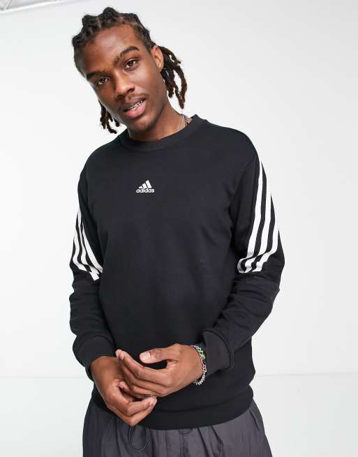 Adidas striped shop sweatshirt